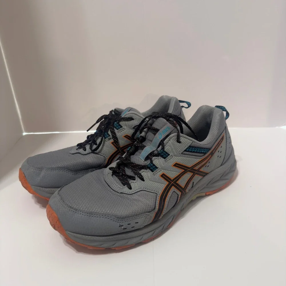 Asics Gel-Venture 9 10.5 Trail Running Shoes Modern Grey Orange BF